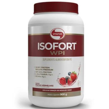 Imagem de Whey Protein Isofort Pote 900g Vitafor, Frutas Vermelhas