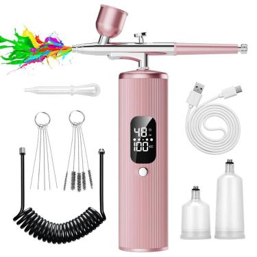 Imagem de Kit de aerógrafo INVIMENT 48PSI de alta pressão com compressor