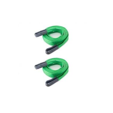 Imagem de Kit com 2 Cinta de Elevação De Carga 4 Metros x 2 Toneladas - Verde - 
