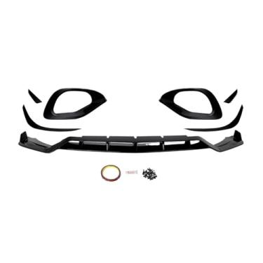 Imagem de Aerofólio difusor para para-choque dianteiro de carro, compatível com Mercedes Benz W206 C300 2022-2024, capa para farol de neblina, acabamento Canard, ajuste de carro