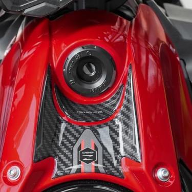 Imagem de Resin Bike Adesivos de motocicleta compatíveis com Kawasaki Z650 2024-2025 cinza escuro fosco metálico/preto faísca metálico. Proteção de zona de chave contra choques e arranhões, adesivos de resina