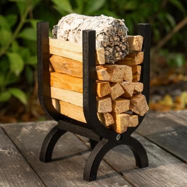 Imagem de MOUGIGI Suporte de madeira Palo Santo - armazenamento de incenso ideal para palos e sálvia Palo Santo. Perfeito para meditação, limpeza energética de rituais Zen, decoração espiritual para ioga