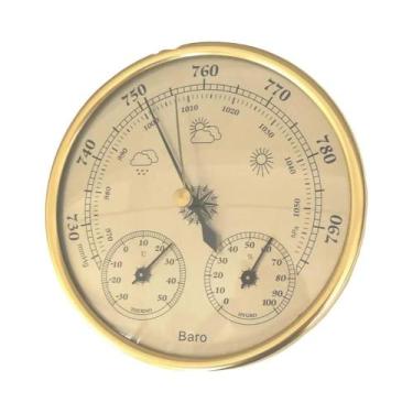 Imagem de Barômetro Aneróide De Precisão 3 Em 1 De 128 Mm, Termômetro, Higrômetr