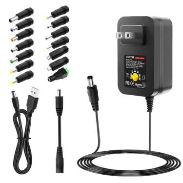 Imagem de Fonte de alimentação SHNITPWR 36W DC 6V ~ 24V com porta USB 5V 2A