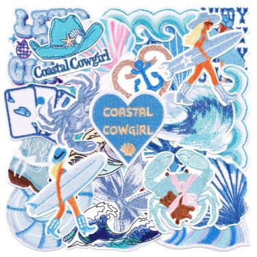 Imagem de Iron On Patches rerekiki Coastal Cowgirl 24 unidades para chapéus