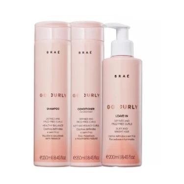 Imagem de Kit Braé Go Curly Shampoo e Cond 250ml + Leave in 200ml