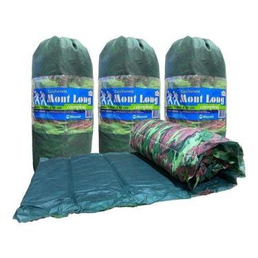 Imagem de Kit 3 Colchonete Solteiro Camuflado Verde 190x60- Mont Long - F.a Mari