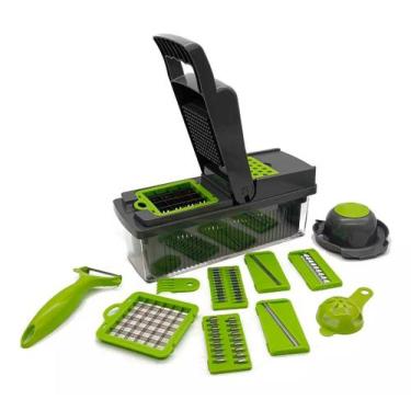 Imagem de Ralador Cortador De Legumes Multiuso 10 Em 1 Com Dispenser - KEHOME