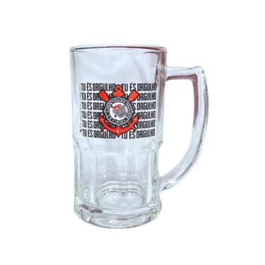Imagem de Copo de Vidro Com Alça Personalizada de Times - Allmix, Corinthians
