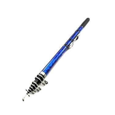 Imagem de Vara de Pesca de Viagem Vara de pesca portátil alto carbono telescópica ultraleve para rochas(Blue,1.5m)