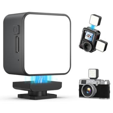 Imagem de VRIG Mini luz de preenchimento magnético para DJI Action 3/4/5 acessório, luz de vídeo compacta portátil de LED para vlogging, câmera de ação, mini Magsafe, luz de selfie, sapato frio adequado para