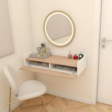 Imagem de Escrivaninha Suspensa 700 Design Inteligente de Parede Com Porta - Del