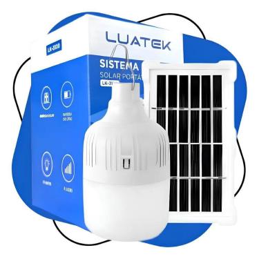 Imagem de 2X Lâmpada Luz Led Lampião Solar Recarregável Camping E Pesc