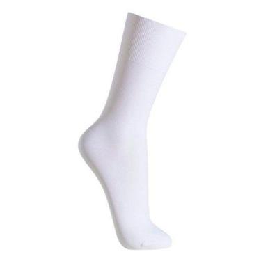Imagem de Kit 3 pares meias Social Selene Masculina Poliamida 3030, Branco