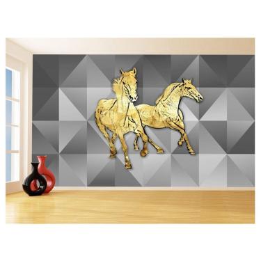 Imagem de Papel De Parede Animais Pop Art Cavalos Cores 3,5M Pxa381