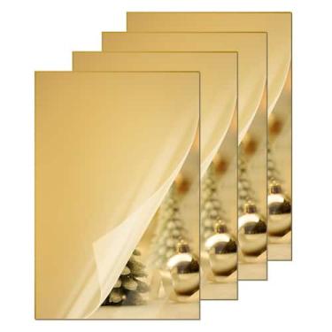 Imagem de Folhas de acrílico KINLINK 20x30cm, espelho dourado de 3 mm, pacote co