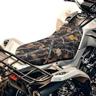 Imagem de Qpednta Capa de assento camuflada para quadriciclo de caça, impermeável, antiderrapante, 4 rodas, acessórios universais para quadriciclos compatíveis com Polaris Sportsman Polaris Scrambler Honda