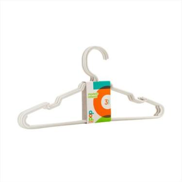 Imagem de Cabide Infantil PopBaby Roupa Acrilico Plástico Reforçado Grosso Calça