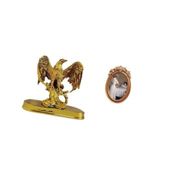 Imagem de Fenteer Escultura de Animal de Resina Majestosa E Moldura de Foto Ornamentada, Ornamento de Arte Moderna para Escritório em Casa, Mesa de Jantar, Armário de M