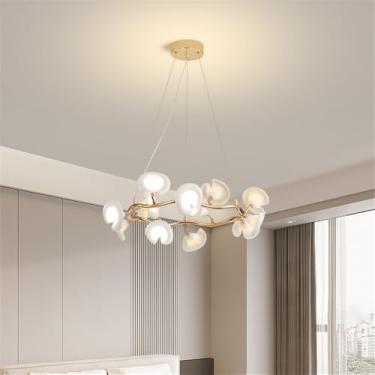 Imagem de Contemporâneo Cerâmica Sala de Estar Lustre LED Moda Arte Restaurante Quarto Estudo Villa Hotel Café Bar Balcão Lâmpada Pendente (C D60CM)