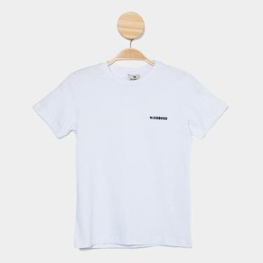 Imagem de Camiseta Infantil Nicoboco Básica Menino, Branco, 4A