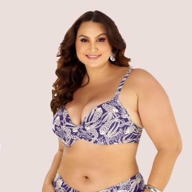 Imagem de Biquíni Sutiã Avulso com Bojo e Proteção UV Plus Size - Banho de Mar, 