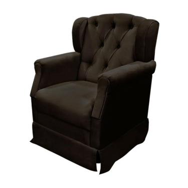 Imagem de Poltrona Cadeira De Amamentação Balanço Ternura Suede Star Confort Marrom