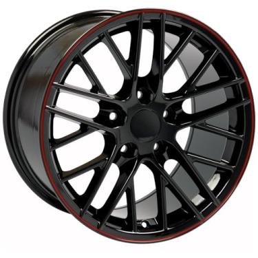 Imagem de Pneus OE Wheels LLC CV08B-18085-5475-56BR Roda preta pintada (18 x 8,5 polegadas/5 x 120 mm, deslocamento de 56 mm)