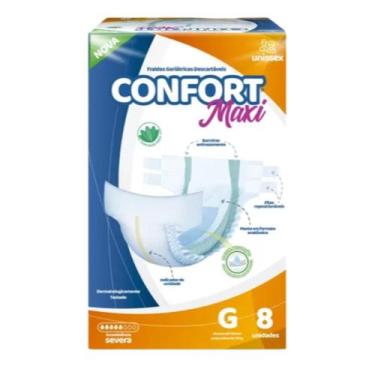 Imagem de Fralda Adulto Confort Maxi G C 8 Incontinência Severa Geriátrico