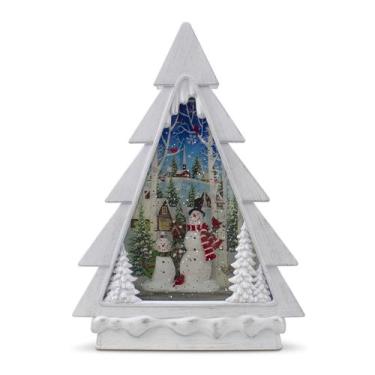 Imagem de Lanterna de Mesa Arvore de Natal Musical Importada Resina 28cm - Amém 