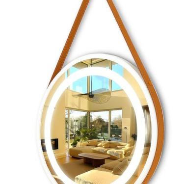 Imagem de Espelho Redondo Iluminado 50cm Touch 2 Leds com Alça Adnet Reduna