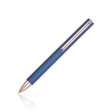 Imagem de Caneta Crown Personalizada Athenas Esferográfica, Azul (clip rose)