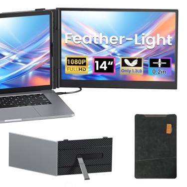 Imagem de Vixtan Extensor de tela para laptop, monitor duplo portátil FHD 1080P de 35.6 cm, ultrafino de 0,6 kg, Plug & Play para laptops de 33.0 cm-43.2 cm