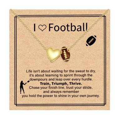 Imagem de QILMILY Colar de futebol, vôlei, basquete, softbol, tênis/pickleball para mulheres, acessórios esportivos, joias de presente para meninas de 40 a 5 cm, 16 inches, Cobre, Sem Pedra Preciosa