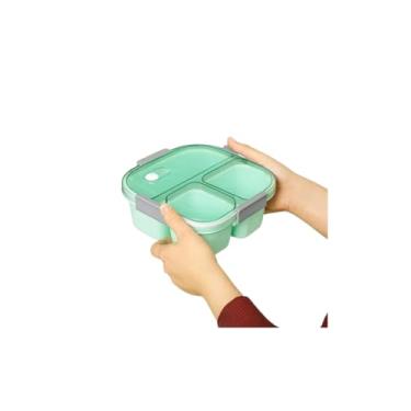 Imagem de Kit Marmiteira 3 Compartimentos c/Talher 1200ml – Sortida Marmita Bebê Infantil Adulto Fitnes Medida Certa