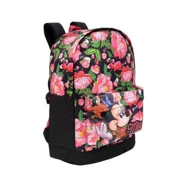 Imagem de Mochila Escolar Juvenil infantil Minnie Mouse Flores Xeryus-Unissex