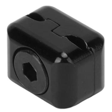 Imagem de HilBeliFU Fivela de fixação de descanso de redução de vibração, fivela de cabo de descanso de liga de alumínio com mangueiras, botão de ajuste de corda de arco portátil para arco composto para queda