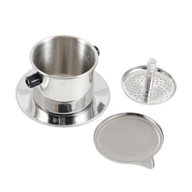 Imagem de YWJLQH Filtro de café vietnamita em aço inoxidável, cafeteira com infusor, coador manual para preparo de expresso, ideal para cozinhas e cafeterias.