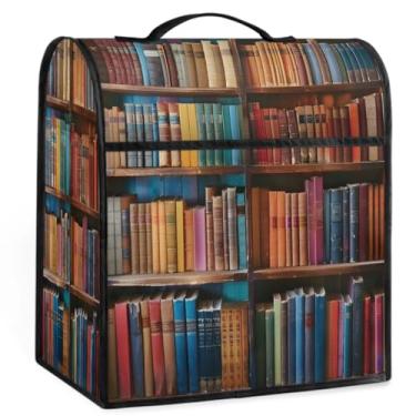 Imagem de Capa para misturadores de cozinha, livros educativos, retrô, para batedeira de 6 a 8 quartos com bolso com zíper, capas de armazenamento, capas de utensílios de cozinha para batedeira de máquina de