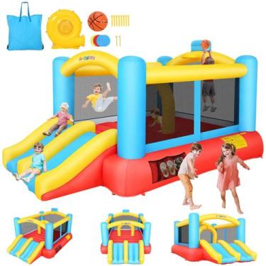 Imagem de Bounce House AKEYDIY inflável para crianças de 3 a 12 anos com 2 escor