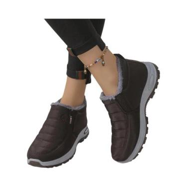 Imagem de Botas De Cano Curto Femininas De Algodão Casuais Para Outono E Inverno