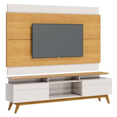 Imagem de Rack Com Painel Classic +2g 1.8 Nature Com Off White - Imcal Móveis