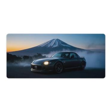 Imagem de HouLaiZhe Mt. Fuji JDM Car S2000 in Dense Fog Gaming Mouse Pads JDM Car Desk Pads Grandes Mousepads para Desktop Teclado Computador Mat40x90cm
