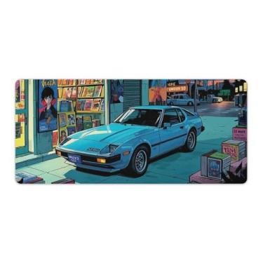 Imagem de HouLaiZhe Tapete de mouse para jogos de anime japonês JDM 280zx grande base de borracha antiderrapante acessórios de computador laptop suprimentos bloco de escrita para escritório casa 40 x 90 cm