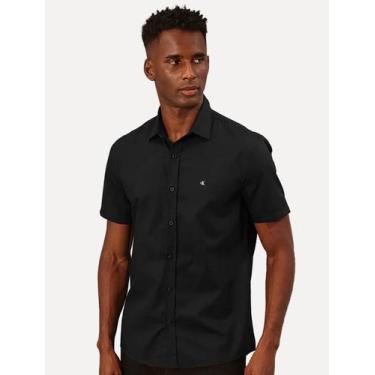 Imagem de Camisa Calvin Klein Jeans Masculina Manga Curta Básica Light CK Logo P