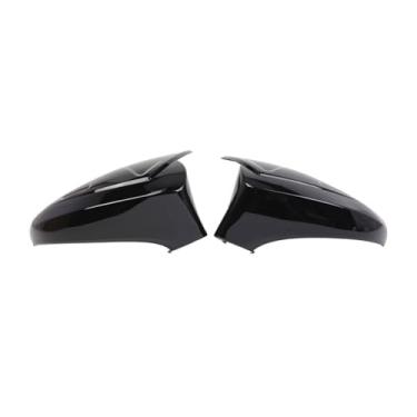 Imagem de 1 Par de Capas de Espelho Retrovisor Lateral Esquerdo em Fibra de Carbono Preta Compatíveis com Lexus IS/IS GS/GS CT LS ES RC F Sport(Black)