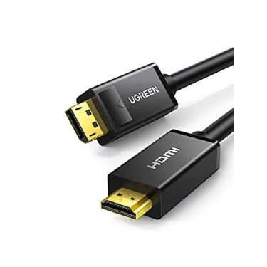 Imagem de UGREEN Displayport 4K para cabo HDMI 1080P 120Hz, 2K 60Hz DP unidirecional para cabo HDMI Display Port para conector HDMI Cabo passivo de exibição de vídeo Compatível com Dell, GPU, AMD, 1 metros