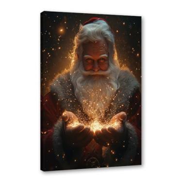 Imagem de Vintage Natal Papai Noel árvore de Natal boneco de neve impressões pintura em tela cenário de inverno imagens de arte de parede para sala de estar decoração de casa (SKU3,40.6x50.8 cm = (40x50 cm