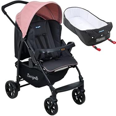 Imagem de Carrinho de Bebe Burigotto Ecco com Ninho Moisés CZ Rosa
