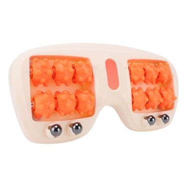 Imagem de Zyyini Ferramenta de Reflexologia de Acupressão de pé Duplo Rolo Plantar para Casa e Escritório, Rolo de Massagem Compacto para Relaxamento, Material Plástico Resistente (Laranja)